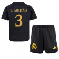 Real Madrid Eder Militao #3 Kolmas Peliasu Lasten 2023-24 Lyhythihainen (+ Lyhyet housut)